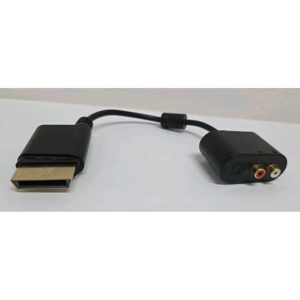 Xbox 360 Audio Adapter HD And Analog AV Black RCA‎ Cable